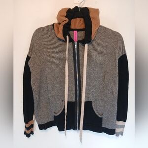 Zaket & Plover 5% Cashmere/ 95% Cotton Striped Sweater